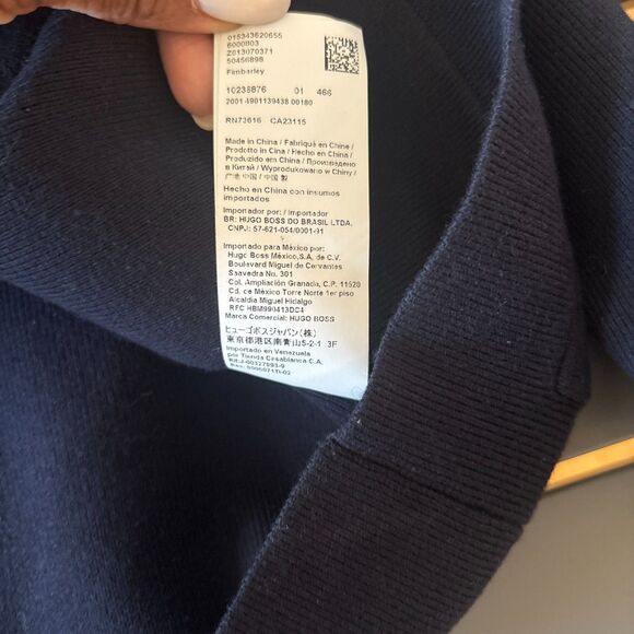 HUGO BOSS Coat Womens Medium Black Ribbed Long Sleeve Tie Waisted Open Front - Picture 8 of 10